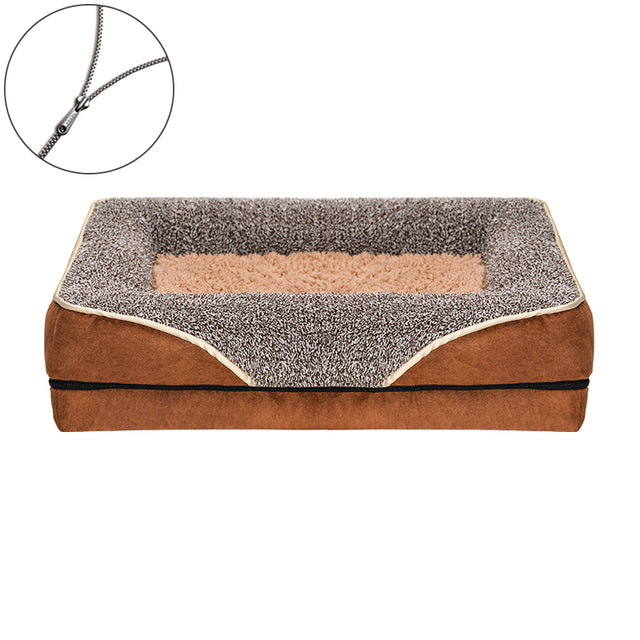 Premium Comfort & Calming Dog Bolster Bed with Zipper 2