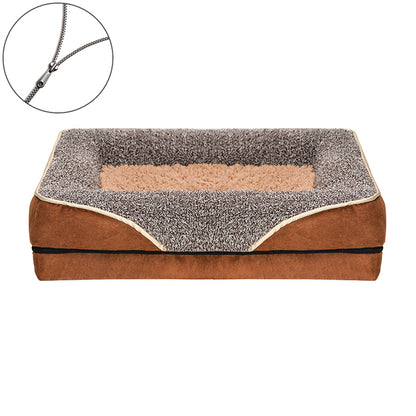 Premium Comfort & Calming Dog Bolster Bed with Zipper 2