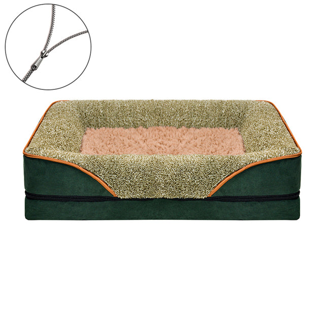 Premium Comfort & Calming Dog Bolster Bed with Zipper 3