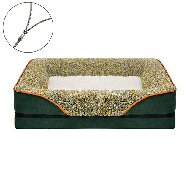 Premium Comfort & Calming Dog Bolster Bed with Zipper 4