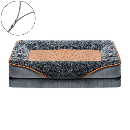 Premium Comfort & Calming Dog Bolster Bed with Zipper 5
