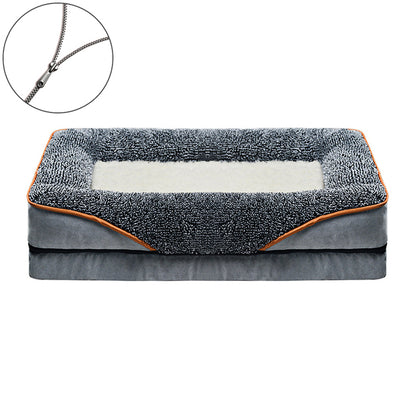 Premium Comfort & Calming Dog Bolster Bed with Zipper 6