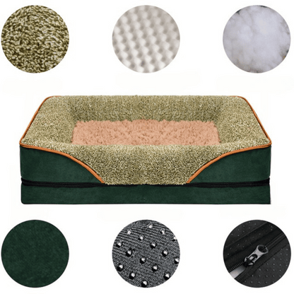 Premium Comfort & Calming Dog Bolster Bed with Zipper 7