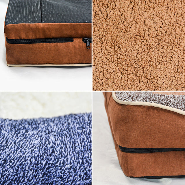 Premium Comfort & Calming Dog Bolster Bed with Zipper 8