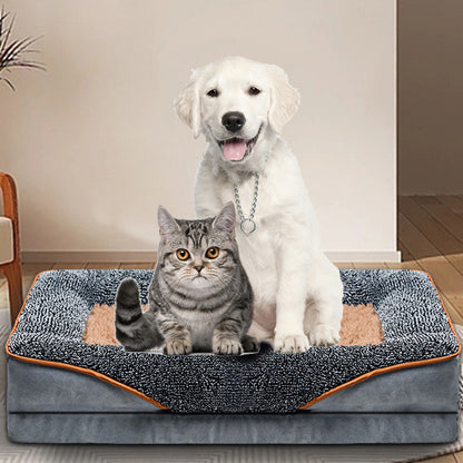 Premium Comfort & Calming Dog Bolster Bed with Zipper 9