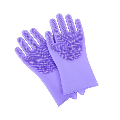 Silicone Dog Washing Gloves for Wet & Dry Bathing & Grooming