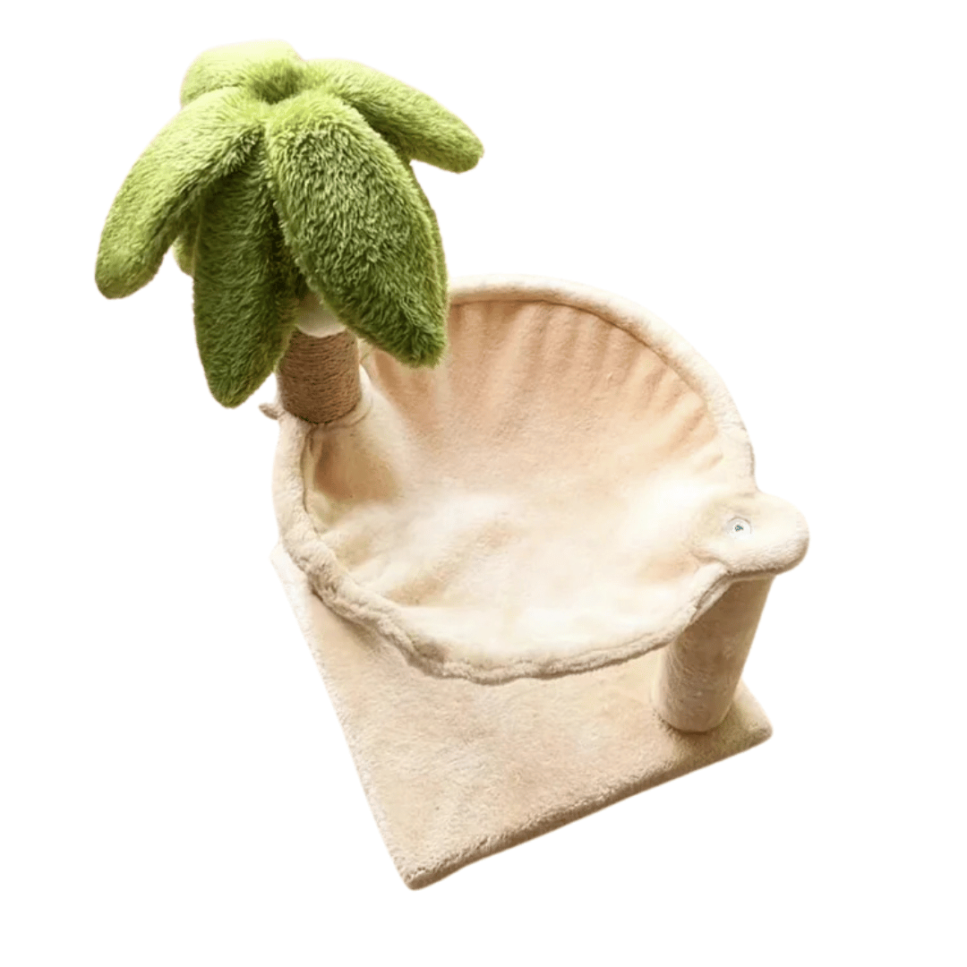 Purr-Palm Tree Cat Scratching Post & Nest 3