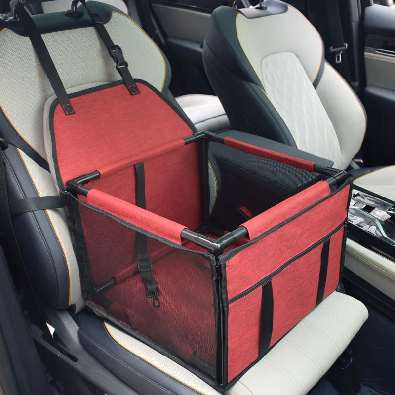 Sturdy Dog Car Seat Travel Basket with Breathable Mesh Sides 5