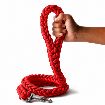 Extra Thick Braided Dog Lead for Large Dogs | Heavy Duty Wide Rope Leash up to 3cm Width