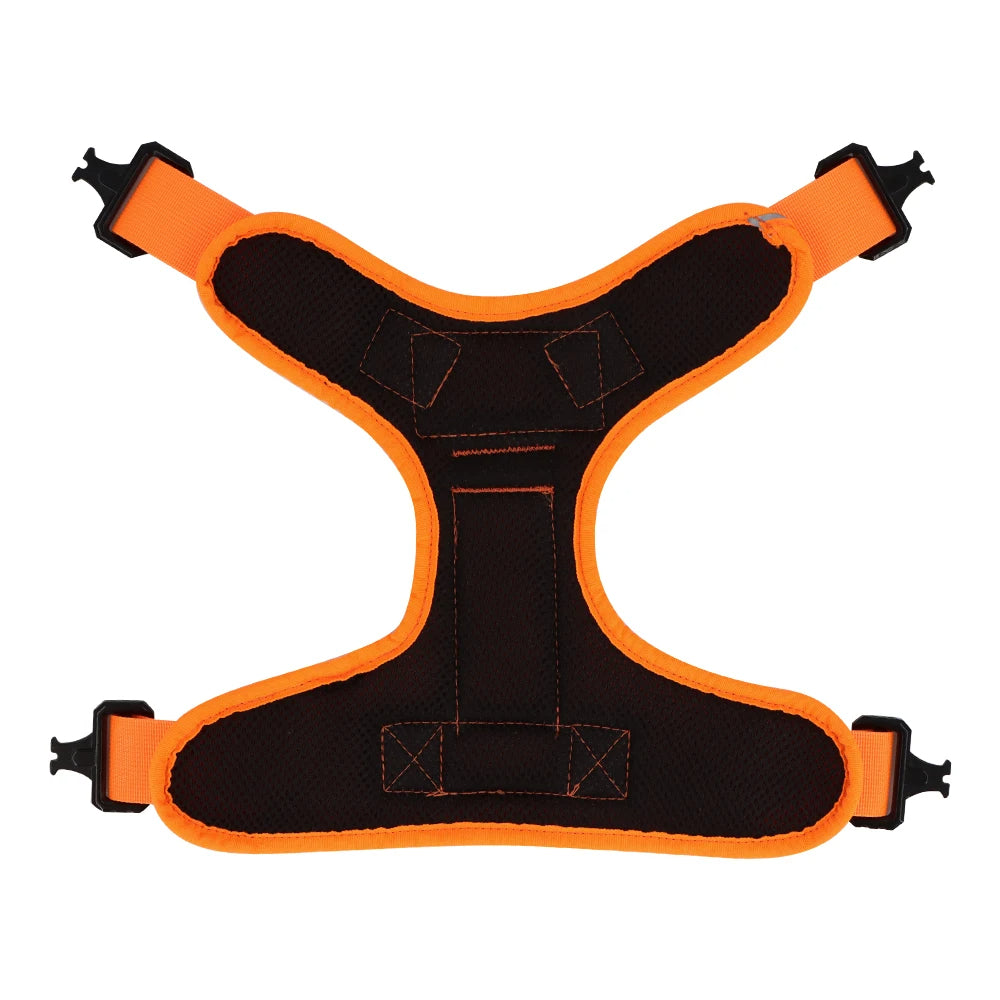 Reflective Orange Dog Harness with Collar, Leash & Pouch Set Options | Tactical Dog Training Vest 12