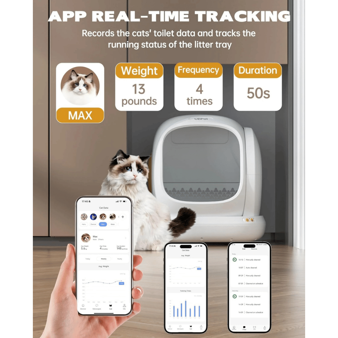 Self-Cleaning Automatic Cat Litter Box with App Tracking 6