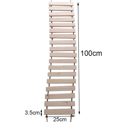 Sisal & Wood Cat Ladder | Wall-Mounted Cat Bridge & Climber 12