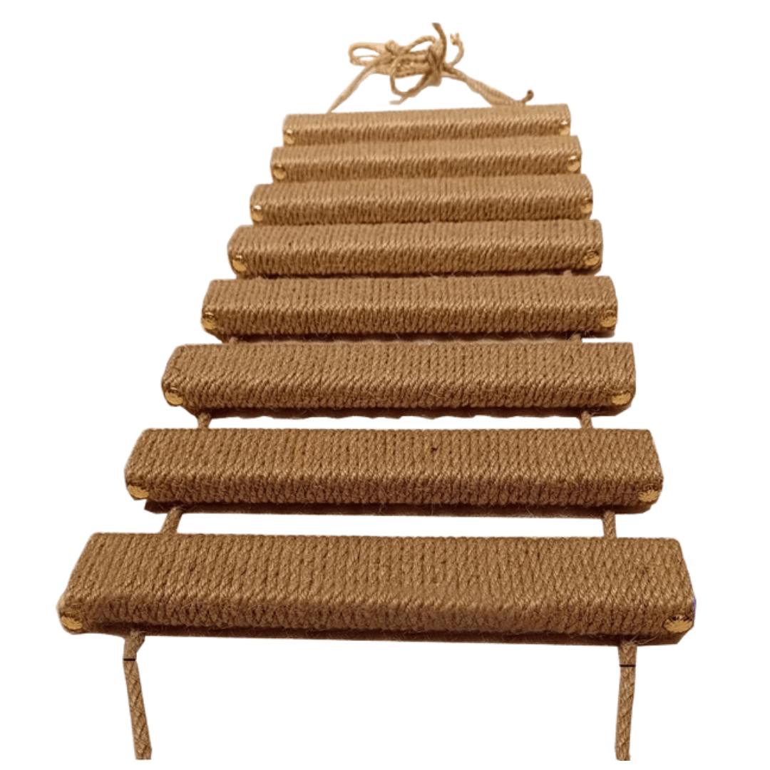 Sisal & Wood Cat Ladder | Wall-Mounted Cat Bridge & Climber 2