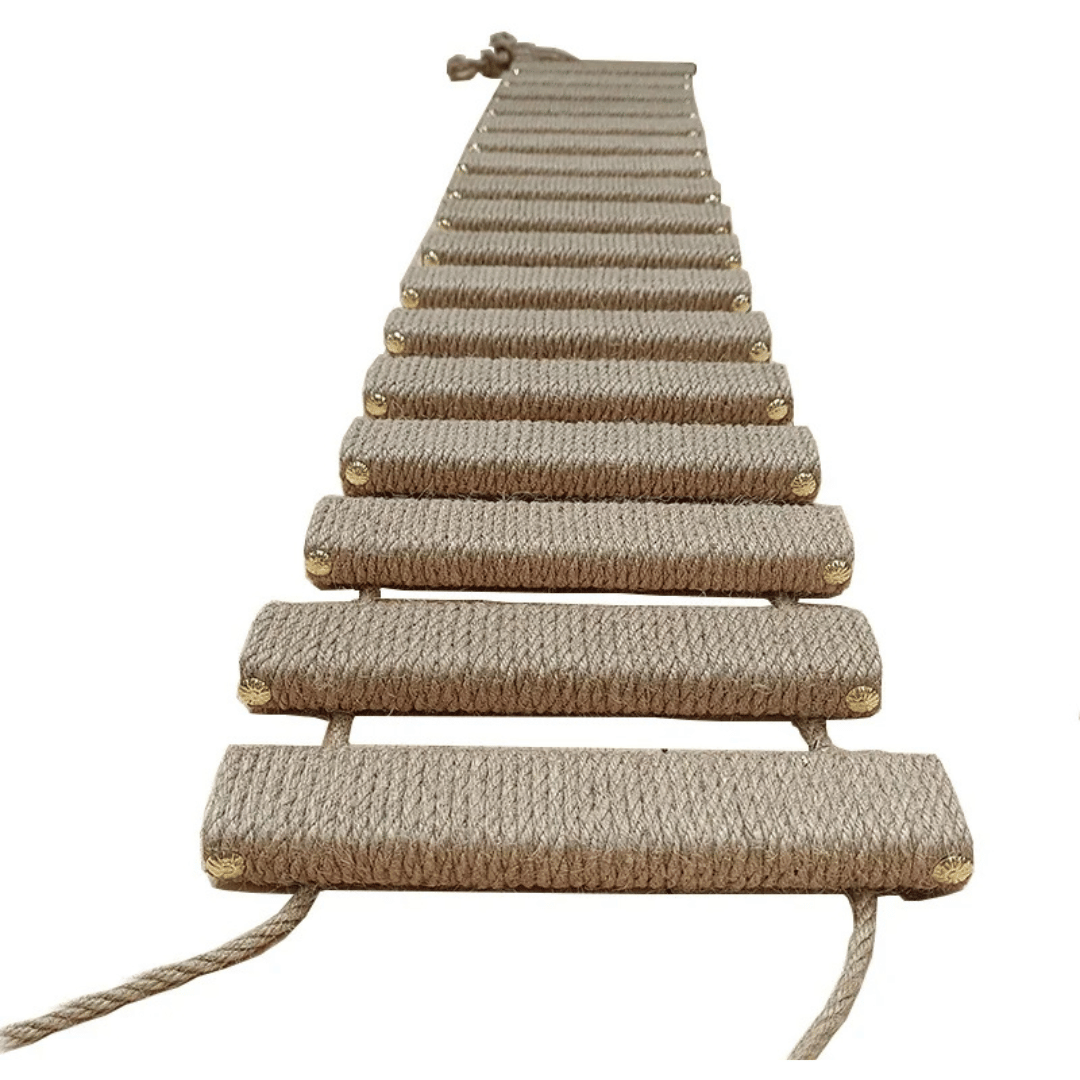 Sisal & Wood Cat Ladder | Wall-Mounted Cat Bridge & Climber 6