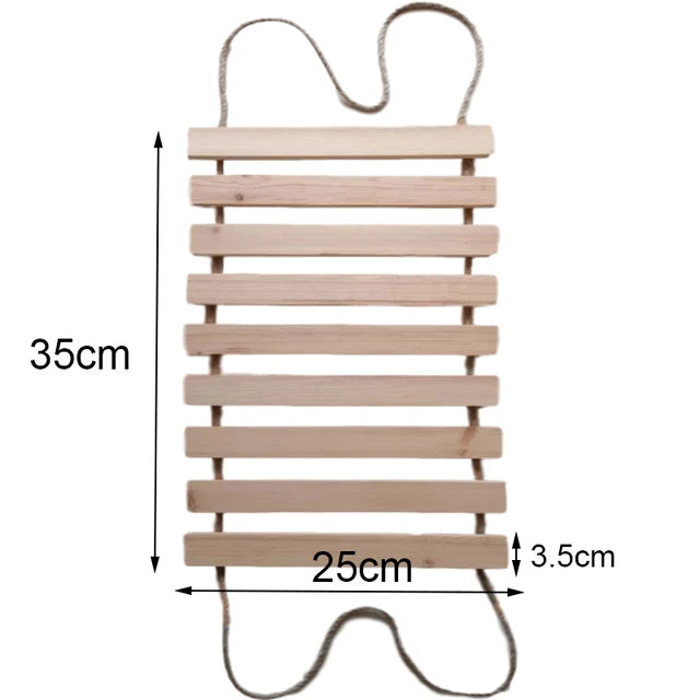 Sisal & Wood Cat Ladder | Wall-Mounted Cat Bridge & Climber 9