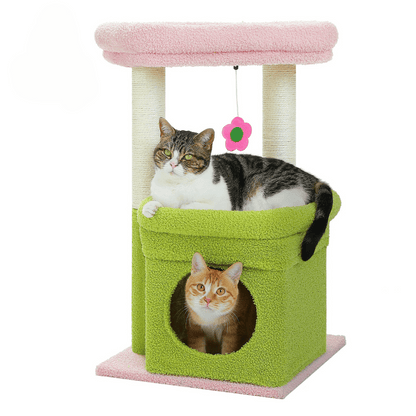Soft Fleece Cat Tree with Bolstered Perches, Condo & Scratching Posts 13