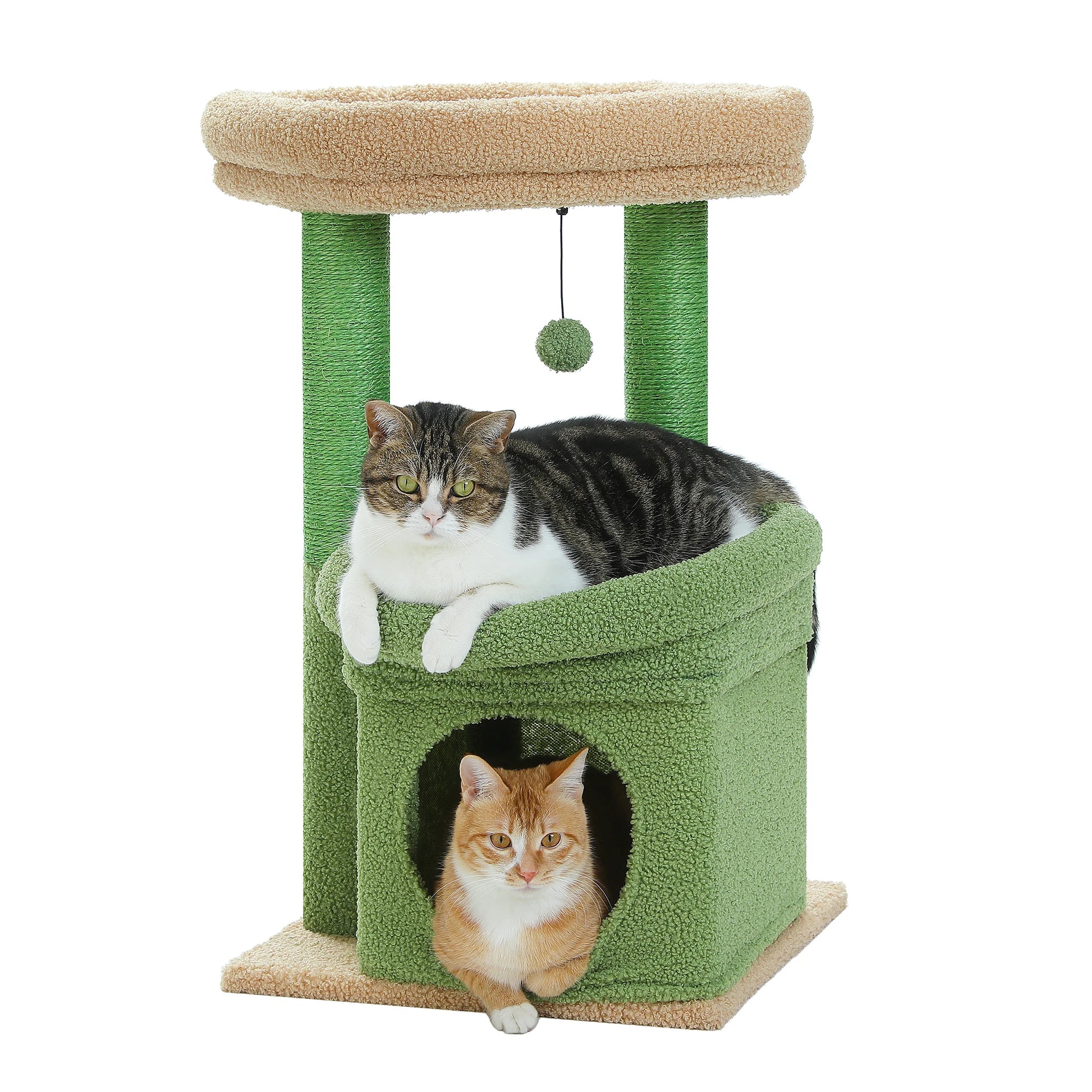 Soft Fleece Cat Tree with Bolstered Perches, Condo & Scratching Posts 4