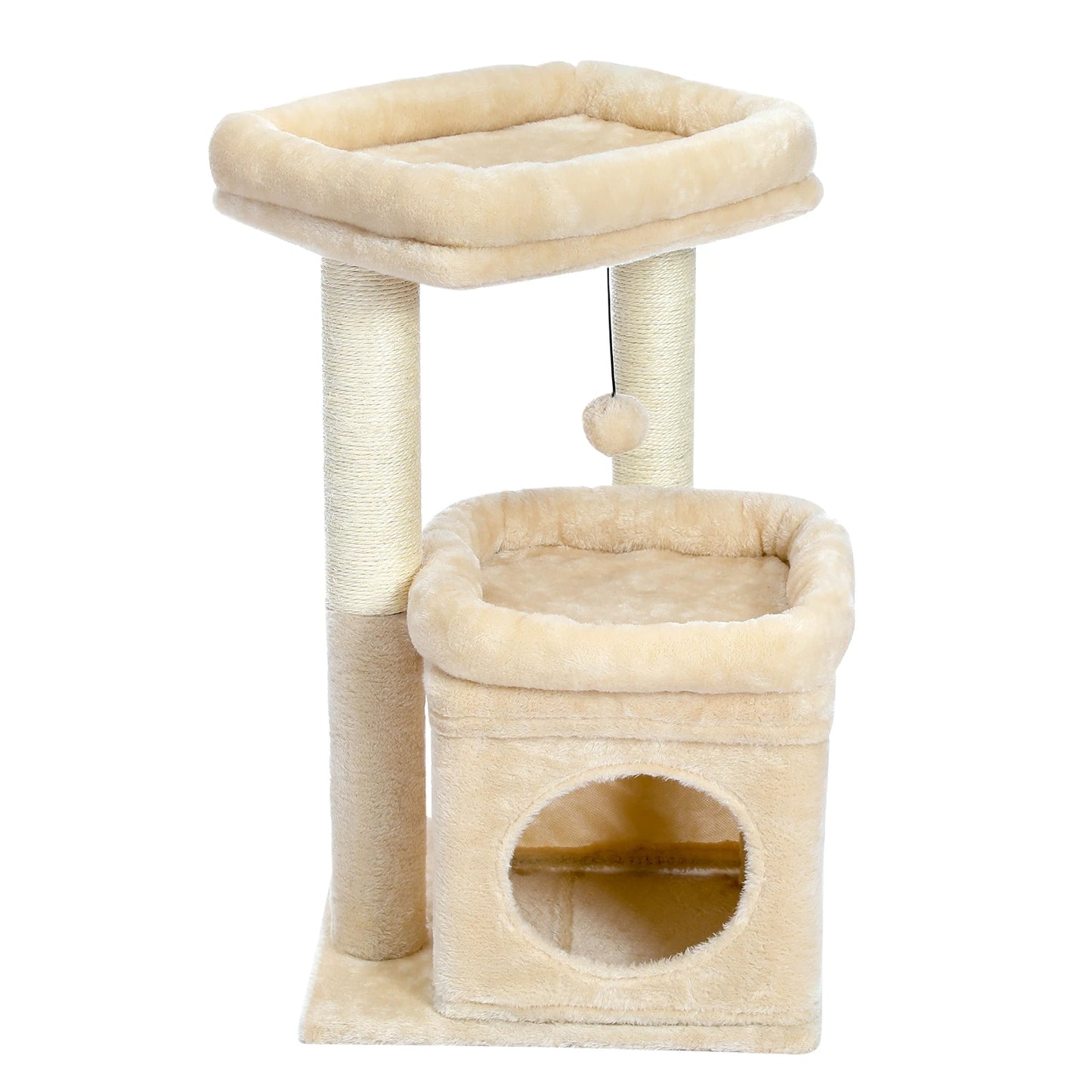 Soft Fleece Cat Tree with Bolstered Perches, Condo & Scratching Posts 5