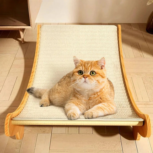 Stable Wooden Cat Scratching Board & Sleep Bed 1