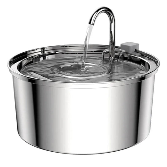 Stainless Steel Automatic Cat Water Fountain with Quiet Motion Sensor | USB Rechargeable