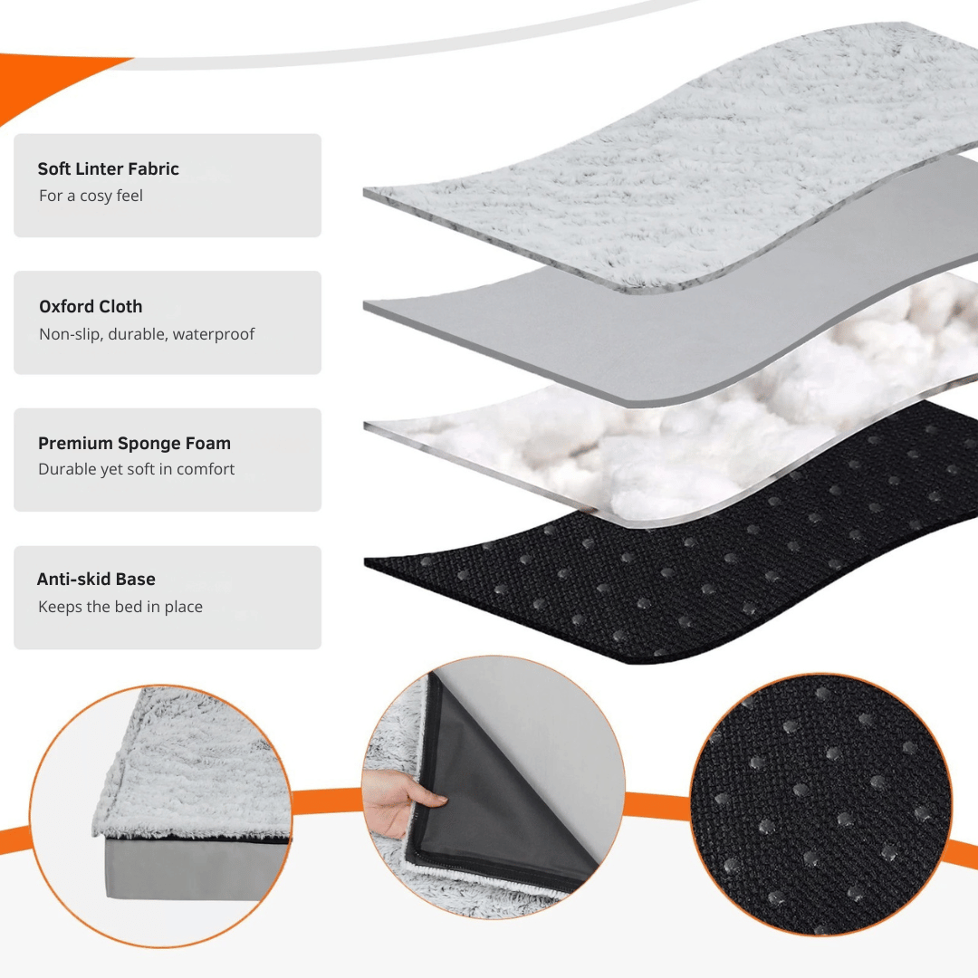 Thick & XL Orthopaedic Dog Bed for Extra Large Dogs with Removable Cover 12