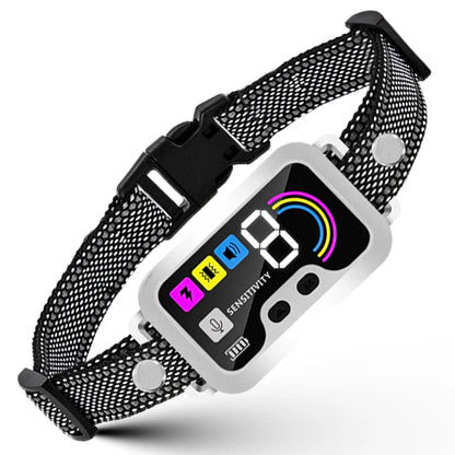 Smart Anti-Bark eCollar with Automatic Sensor | Digital Dog Bark Collar with Sound, Vibration & Shock Modes