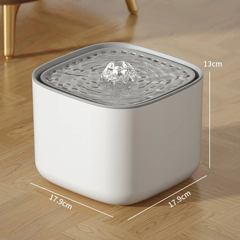 3L Cube Automatic Cat Water Fountain | Low-Noise & USB Rechargeable