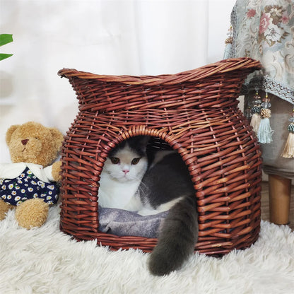 Wicker Cat House Basket 13