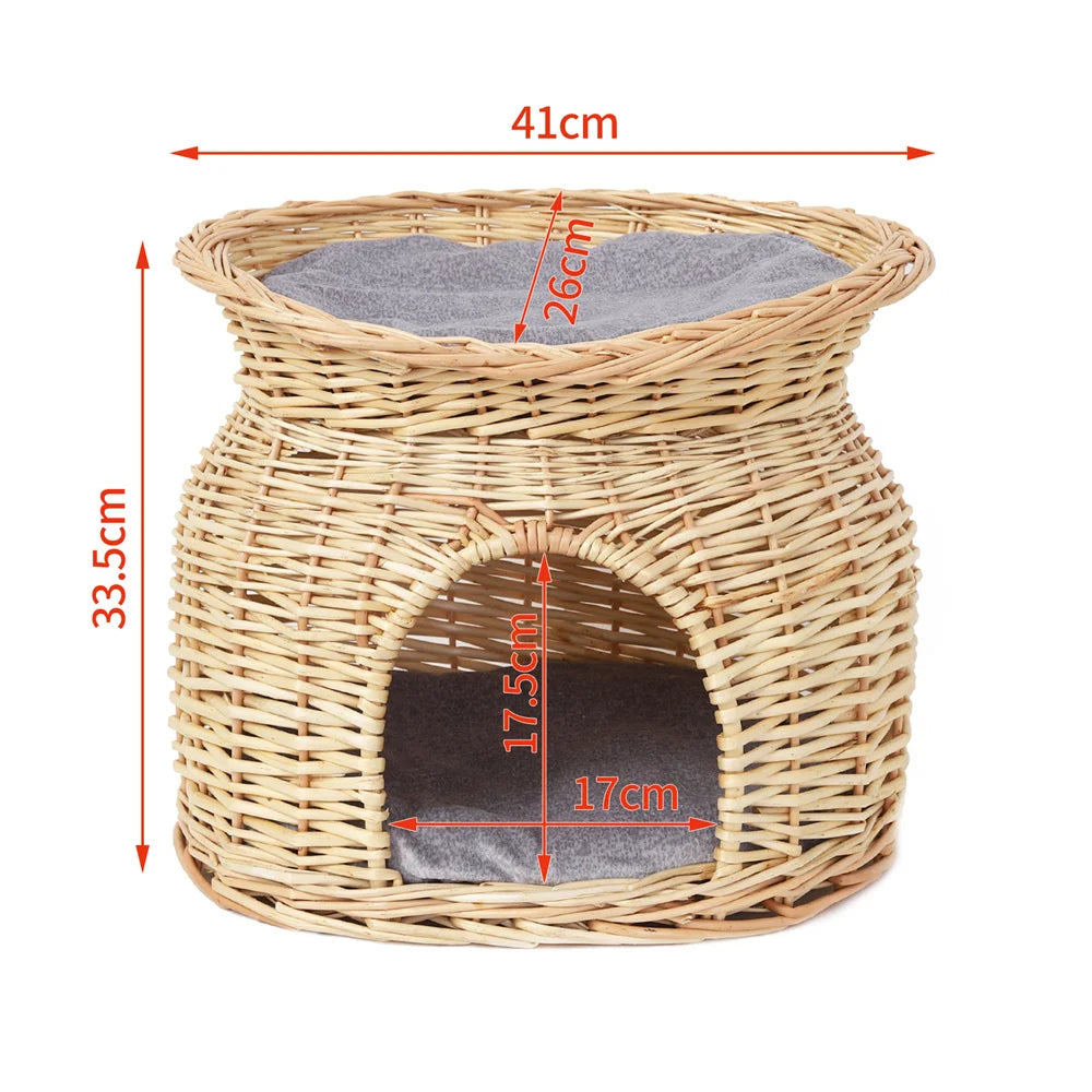 Wicker Cat House Basket 15