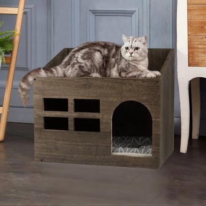 Wooden Cat Bed House Furniture 4