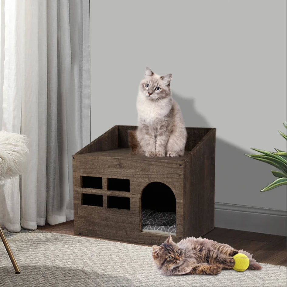 Wooden Cat Bed House Furniture 7