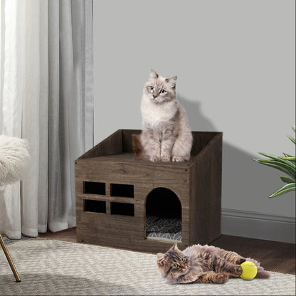 Wooden Cat Bed House Furniture 7