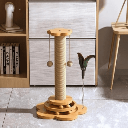 Wooden Interactive Play Cat Scratching Post 5
