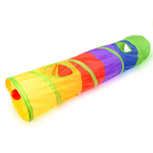 Foldable Cat Tunnel Toy | Collapsible Play Tube for Indoor Cats & Kittens