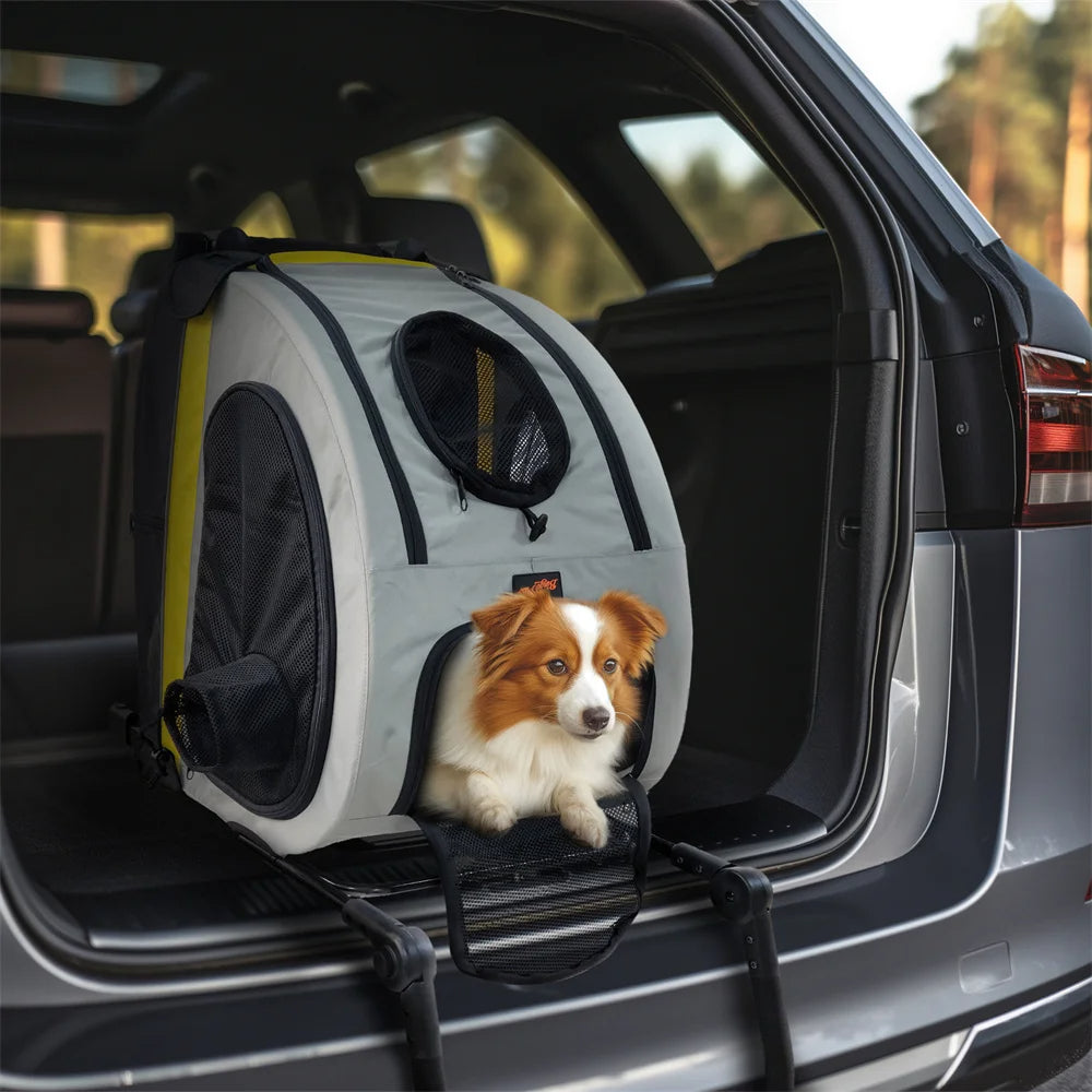2-In-1 Collapsible Dog Stroller & Car Seat Travel Crate for Small Dogs 5